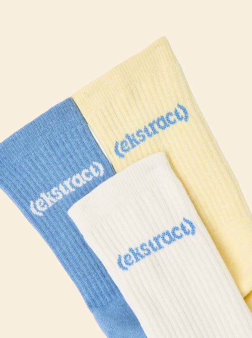 Lot de 3 paires de chaussettes (ekstract) anti-dérapantes en coton - Kiabi