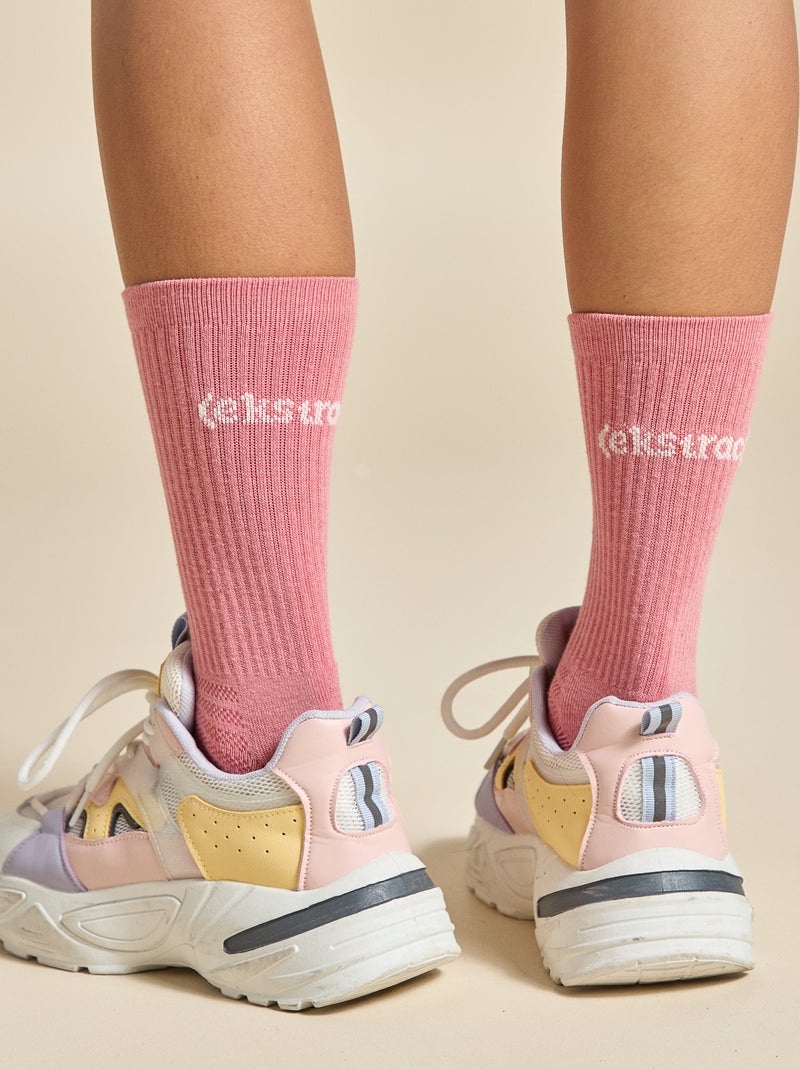 Lot de 3 paires de chaussettes (ekstract) anti-dérapantes en coton Marron - Kiabi