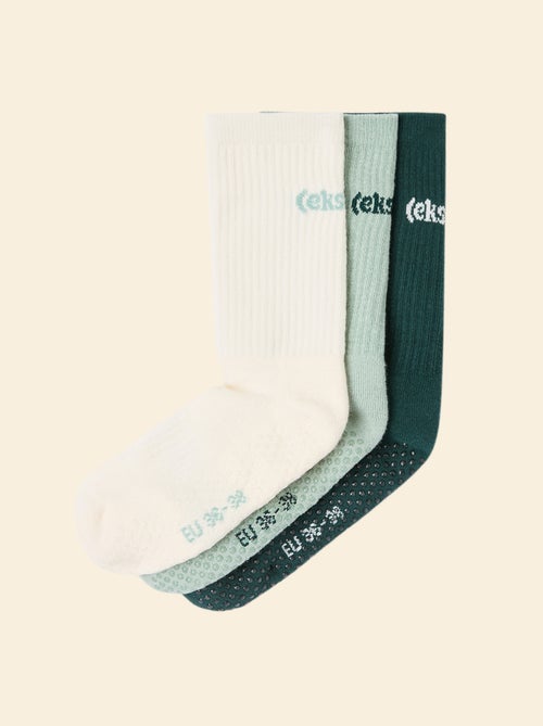 Lot de 3 paires de chaussettes (ekstract) anti-dérapantes en coton - Kiabi