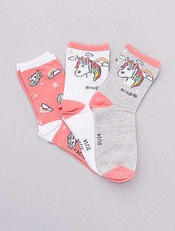 Lot de 3 paires de chaussettes 'Emoji'