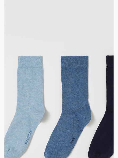 Lot de 3 paires de chaussettes en coton biologique majoritaire - Damart - Kiabi