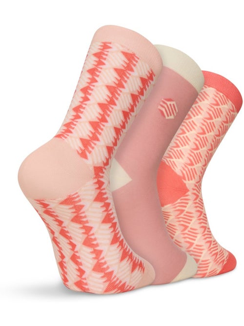 Lot de 3 paires de chaussettes en coton lifestyle homme et femme monogram - Kiabi Lot de 3 paires de chaussettes en coton lifestyle homme et femme monogram - Kiabi