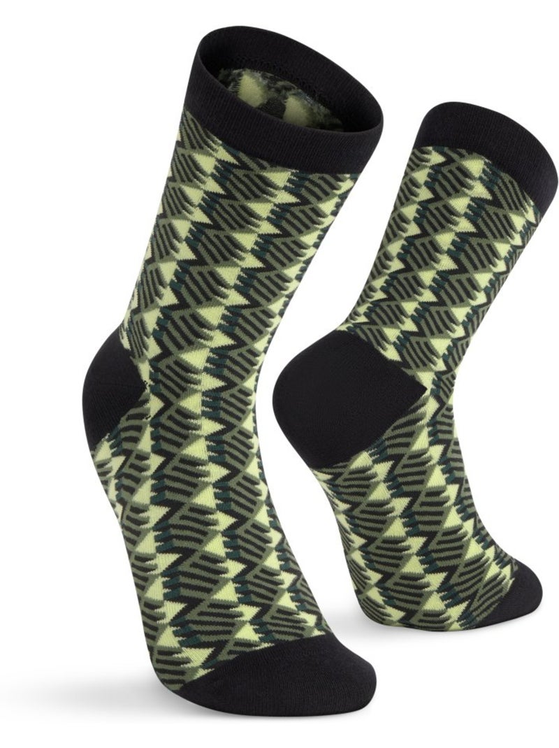 Lot de 3 paires de chaussettes en coton lifestyle homme et femme monogram Vert - Kiabi