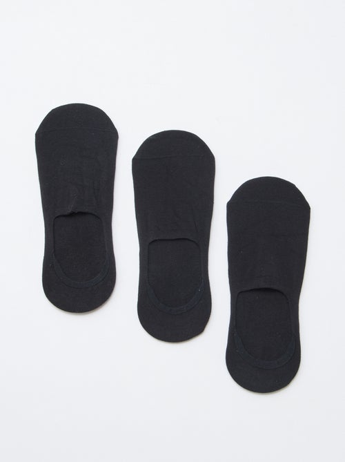 Lot de 3 paires de chaussettes en coton uni - Kiabi