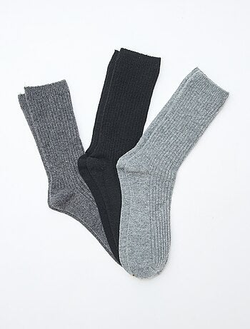 Lot de 3 paires de chaussettes en laine chaude