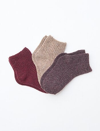 Lot de 3 paires de chaussettes en laine