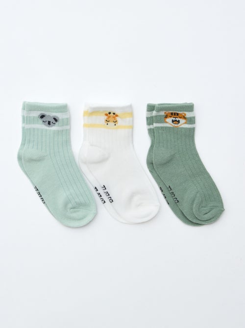 Lot de 3 paires de chaussettes en maille stretch - Kiabi