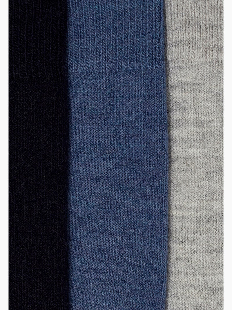 Lot de 3 paires de chaussettes épaisses mixtes Thermolactyl - Damart Bleu - Kiabi