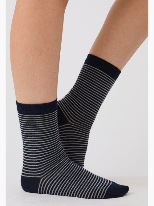 Lot de 3 paires de chaussettes fantaisie thermolactyl - damart - Kiabi Lot de 3 paires de chaussettes fantaisie thermolactyl - damart - Kiabi