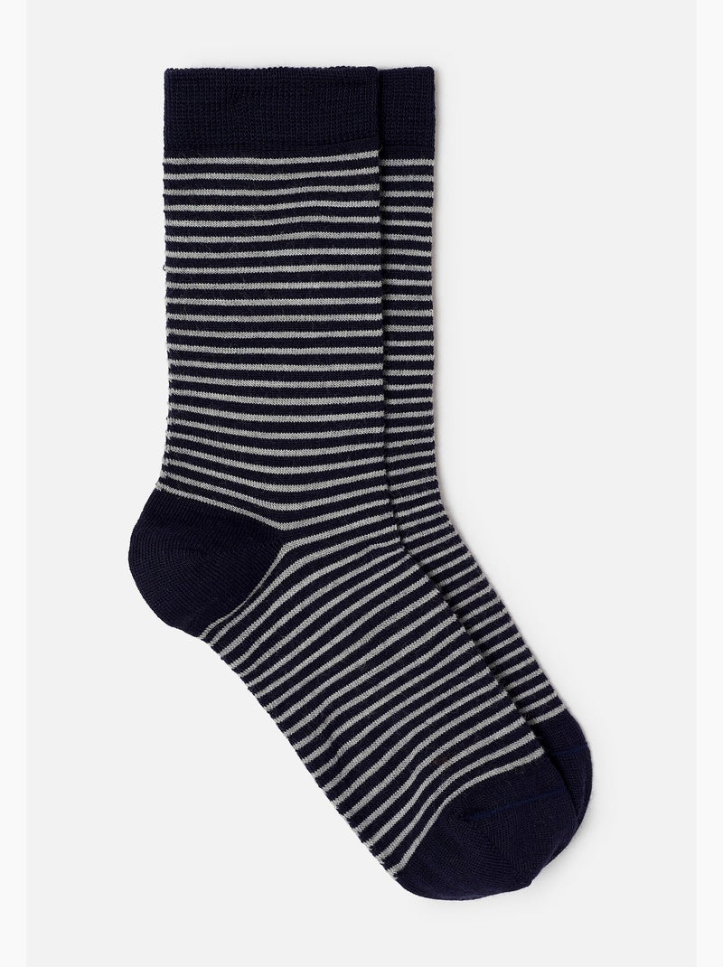 Lot de 3 paires de chaussettes fantaisie thermolactyl - damart Bleu - Kiabi