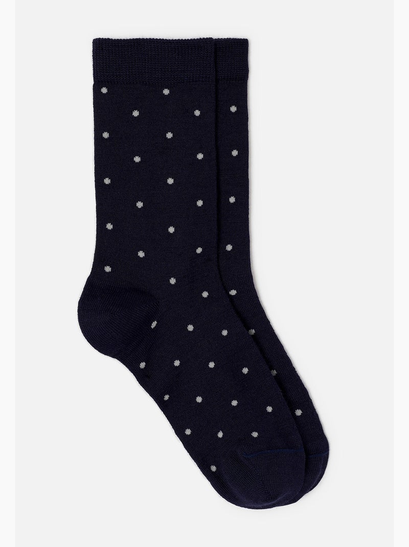 Lot de 3 paires de chaussettes fantaisie thermolactyl - damart Bleu - Kiabi