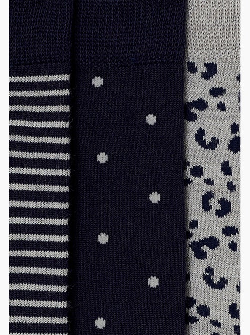 Lot de 3 paires de chaussettes fantaisie thermolactyl - damart - Kiabi Lot de 3 paires de chaussettes fantaisie thermolactyl - damart - Kiabi