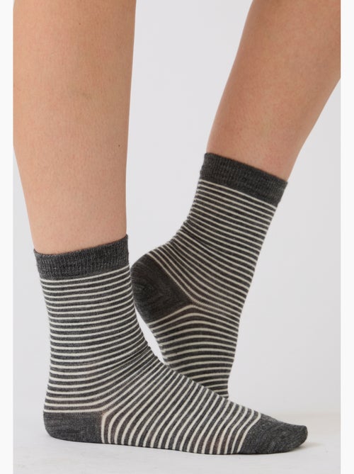 Lot de 3 paires de chaussettes fantaisie thermolactyl - damart - Kiabi Lot de 3 paires de chaussettes fantaisie thermolactyl - damart - Kiabi