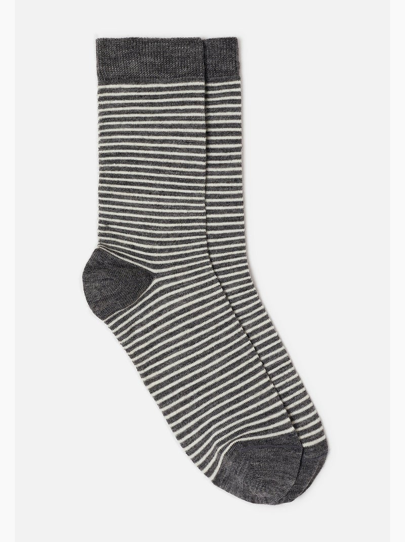 Lot de 3 paires de chaussettes fantaisie thermolactyl - damart Gris - Kiabi