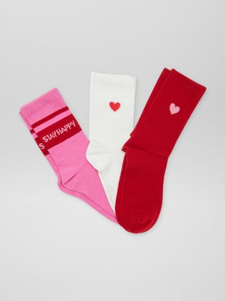 Lot de 3 paires de chaussettes fantaisies de type sport