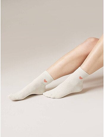 Lot de 3 paires de chaussettes femme en coton féminines et tendances 'Deeluxe'