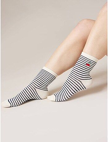 Lot de 3 paires de chaussettes femme en coton motif cerise 'Deeluxe'