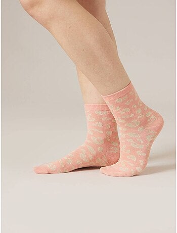 Lot de 3 paires de chaussettes femme en coton motif léopard 'Deeluxe'