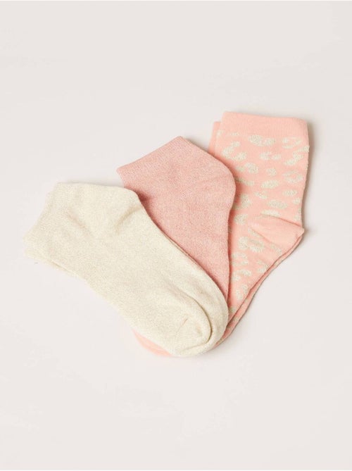 Lot de 3 paires de chaussettes femme en coton motif léopard 'Deeluxe' - Kiabi