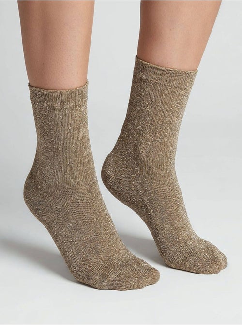 Lot de 3 paires de chaussettes femme léopard et unies 'deeluxe' - Kiabi Lot de 3 paires de chaussettes femme léopard et unies 'deeluxe' - Kiabi