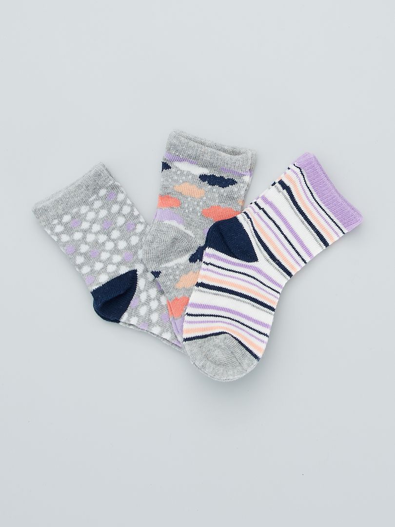 Lot De 3 Paires De Chaussettes - Gris - Kiabi - 4.00€