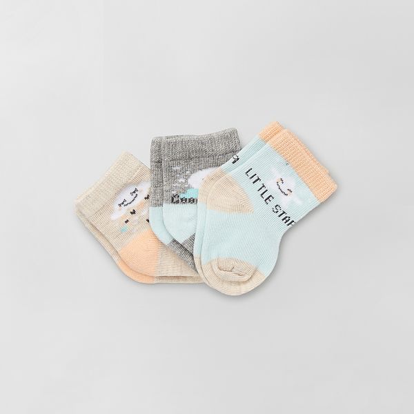 Lot De 3 Paires De Chaussettes Bebe Fille Gris Beige Kiabi 5 00