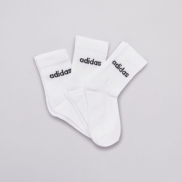 Lot de 3 paires de chaussettes hautes 'adidas' Homme blanc Lot de 3 paires de chaussettes hautes 'adidas' Homme blanc