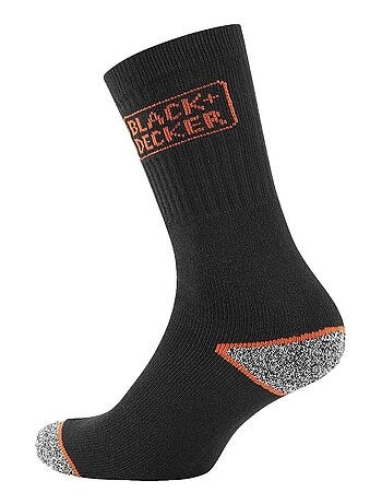 Lot de 3 paires de chaussettes hautes de travail tek black & decker