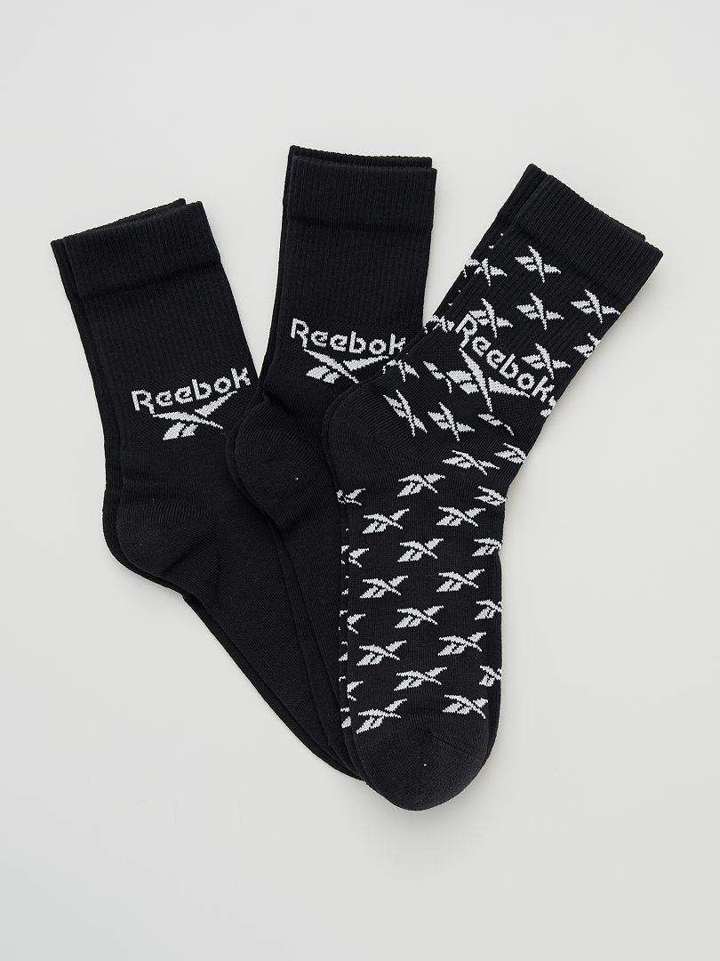 Lot de 3 paires de chaussettes hautes 'Reebok' noir - Kiabi