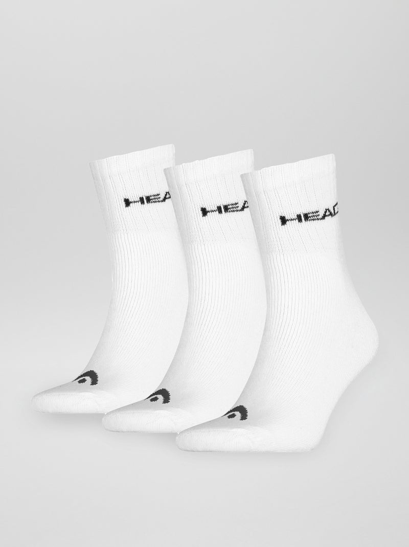 Lot de 3 paires de chaussettes 'HEAD' blanc - Kiabi