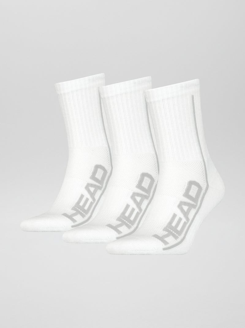 Lot de 3 paires de chaussettes 'HEAD' Blanc - Kiabi
