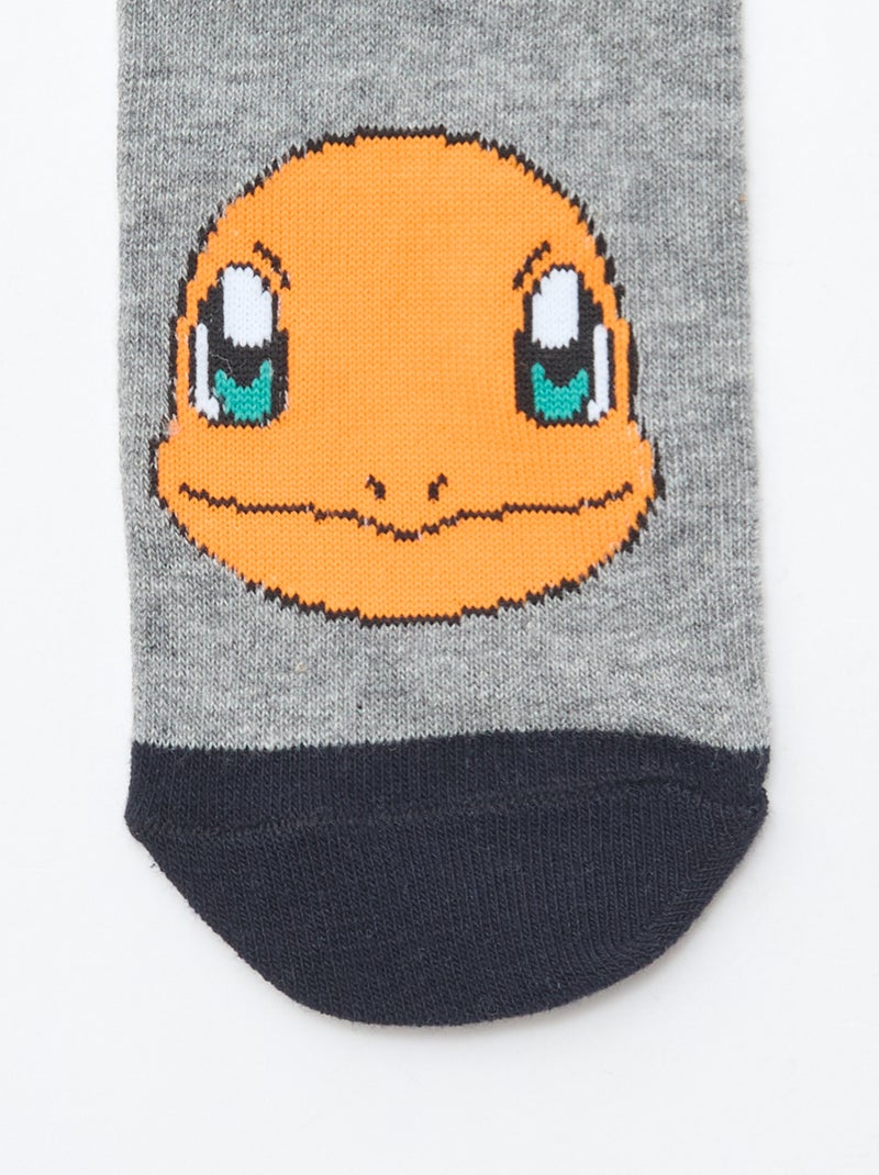 Lot de 3 paires de chaussettes imprimées 'Pokémon' à tiges hautes Bleu - Kiabi