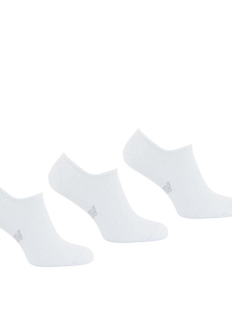 Lot de 3 paires de chaussettes invisibles Eco Pack Blanc - Kiabi