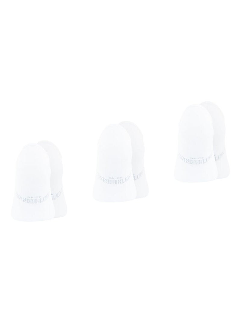 Lot de 3 paires de chaussettes invisibles Ecopack Athena Blanc - Kiabi
