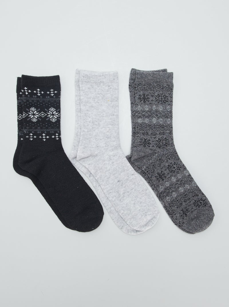 Lot De 3 Paires De Chaussettes M&S En Coton égyptien - Taille 8-12, Marine Et Marron - Haut De Gamme