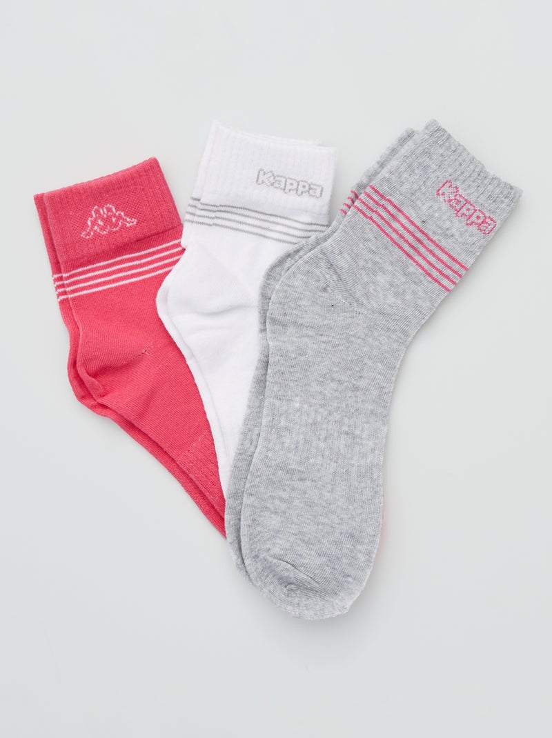 Lot de 3 paires de chaussettes 'Kappa' Blanc - Kiabi
