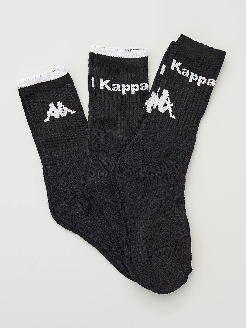 Lot de 3 paires de chaussettes 'Kappa' noir - Kiabi