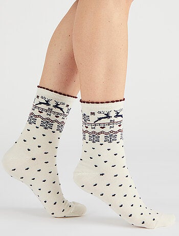 Lot de 3 paires de chaussettes maille fantaisie chaude Thermolactyl - Damart