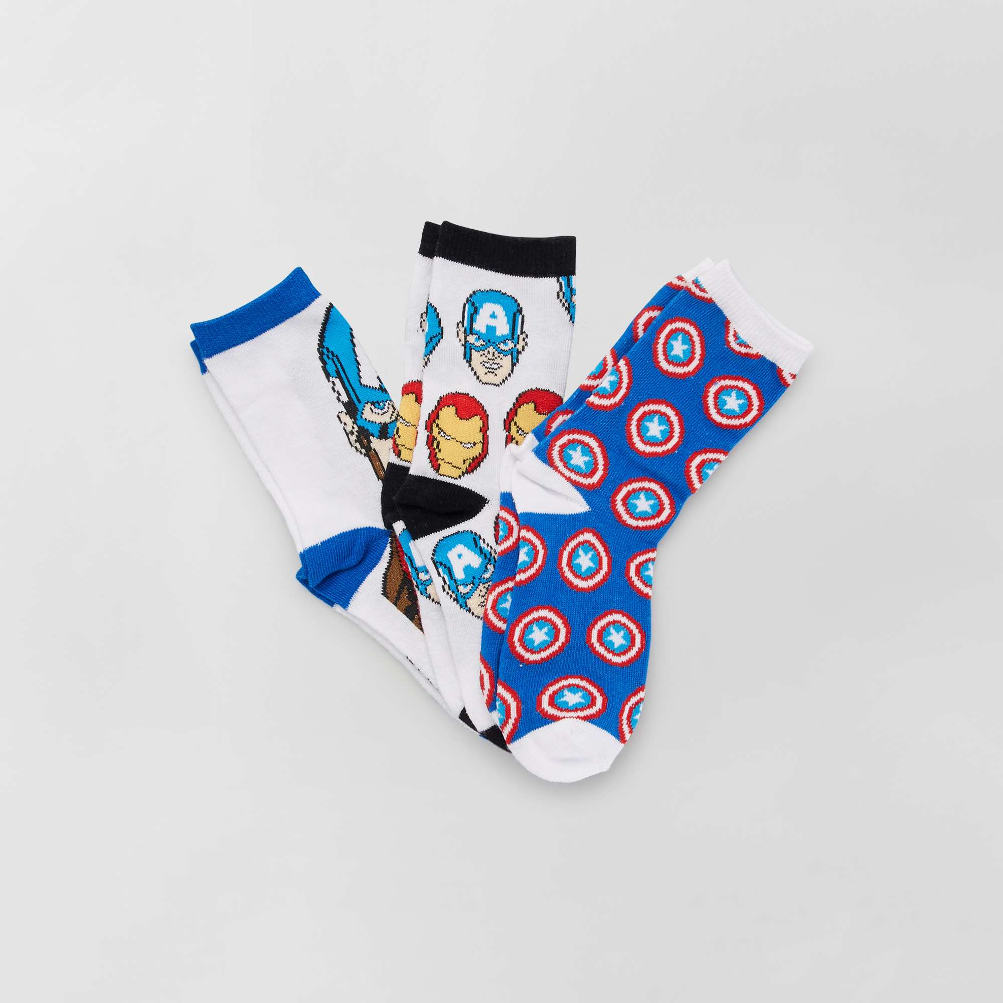 Lot De 5 Chaussettes Marvel Garçon - Coton Respirant - Personnages Avengers