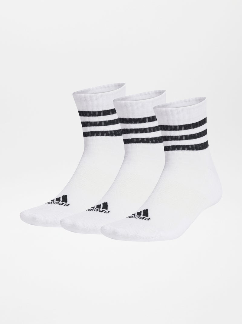 Lot de 3 paires de chaussettes mi-hautes 'adidas' Blanc - Kiabi