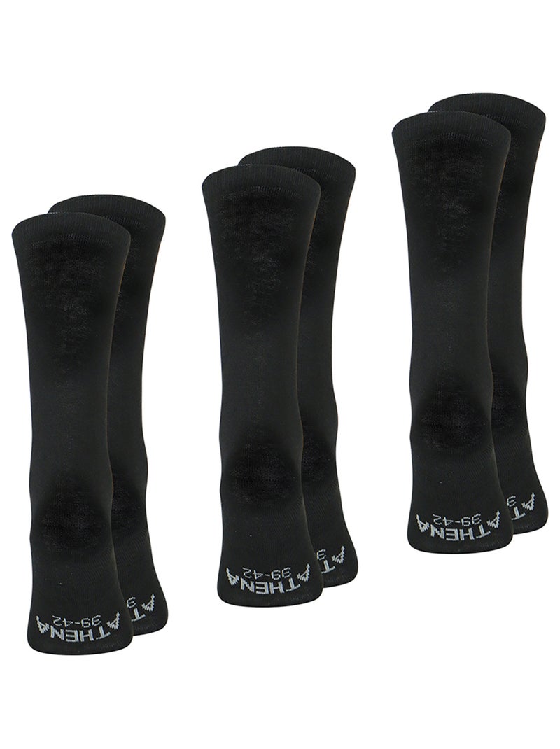 Lot de 3 paires de chaussettes mi-hautes homme My Petit Prix Athena Noir - Kiabi