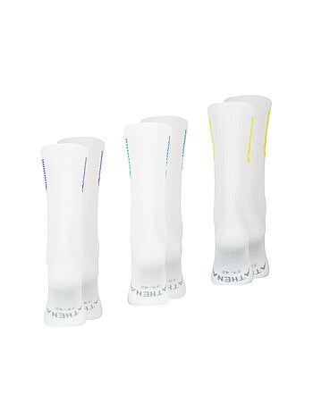 Lot de 3 paires de chaussettes mi-hautes homme Training Dry Athena