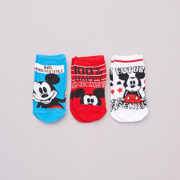 Lot De 3 Paires De Chaussettes Mickey Disney Bebe Garcon Blanc Kiabi 3 50