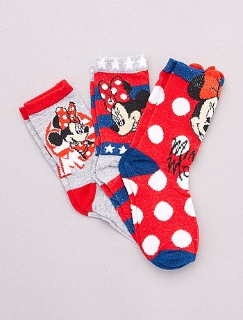 Lot de 3 paires de chaussettes 'Minnie Mouse' 'Dis