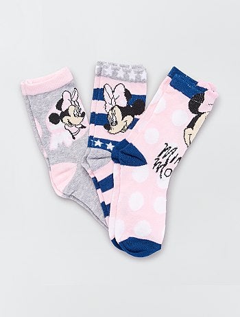 Lot de 3 paires de chaussettes 'Minnie Mouse' 'Dis