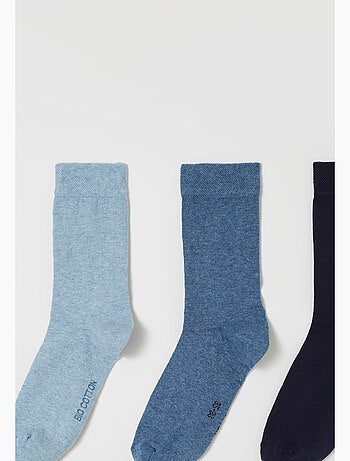 Lot de 3 paires de chaussettes mixtes en coton biologique majoritaire - Damart