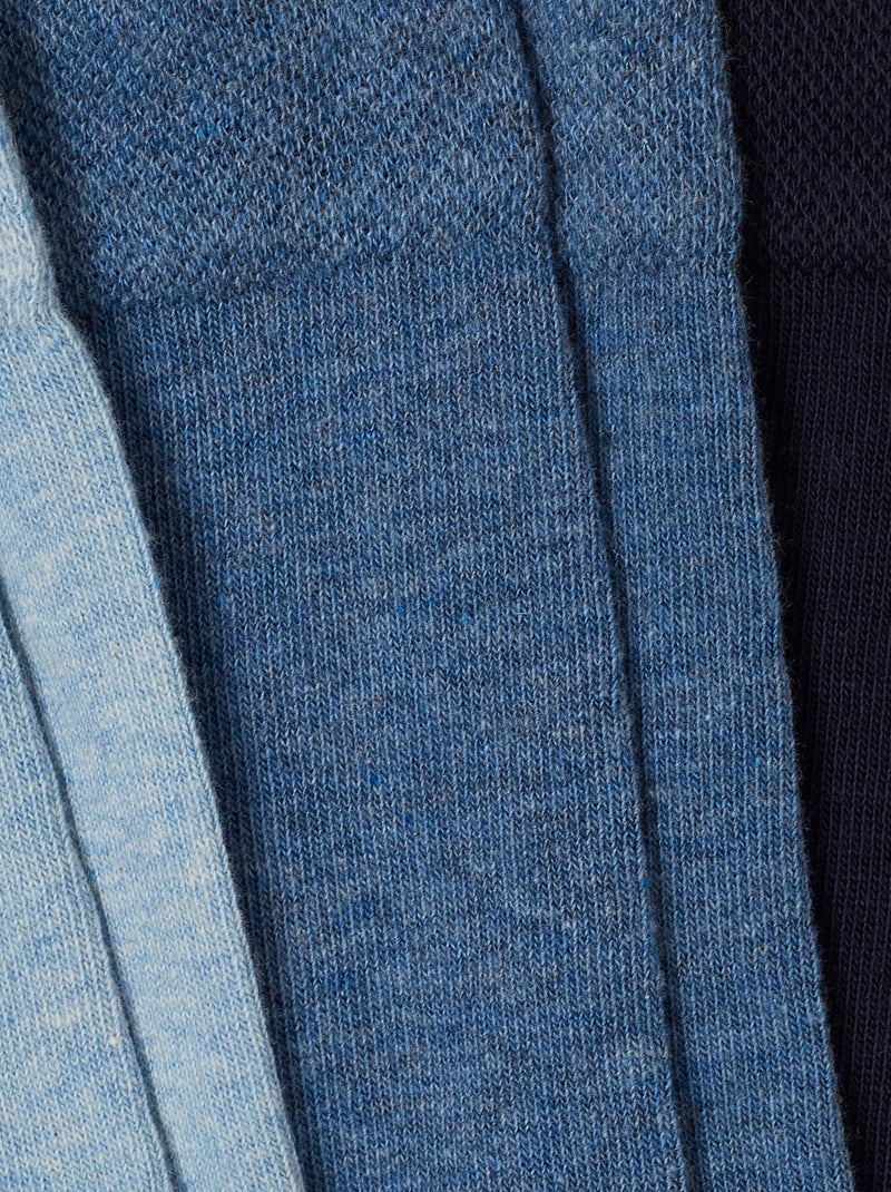 Lot de 3 paires de chaussettes mixtes en coton biologique majoritaire - Damart Bleu - Kiabi