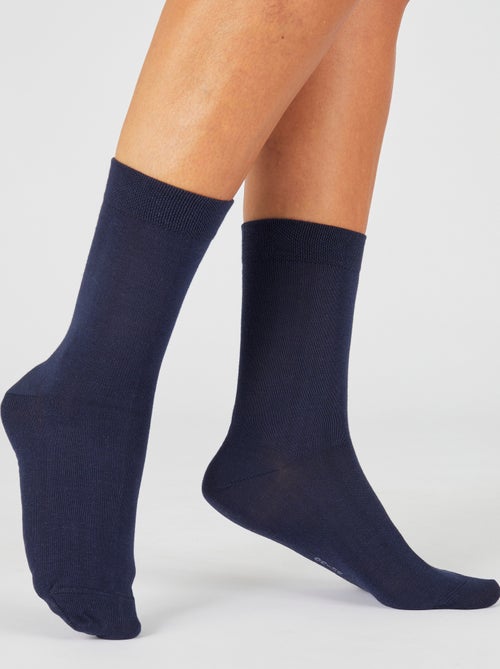 Lot de 3 paires de chaussettes mixtes en coton biologique majoritaire - Damart - Kiabi