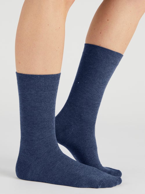 Lot de 3 paires de chaussettes mixtes en coton biologique majoritaire - Damart - Kiabi