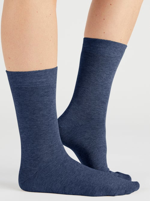 Lot de 3 paires de chaussettes mixtes en coton biologique majoritaire - Damart - Kiabi